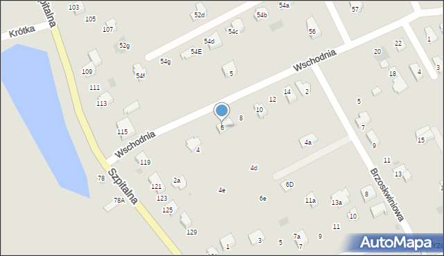 Chrzanów, Wschodnia, 6, mapa Chrzanów