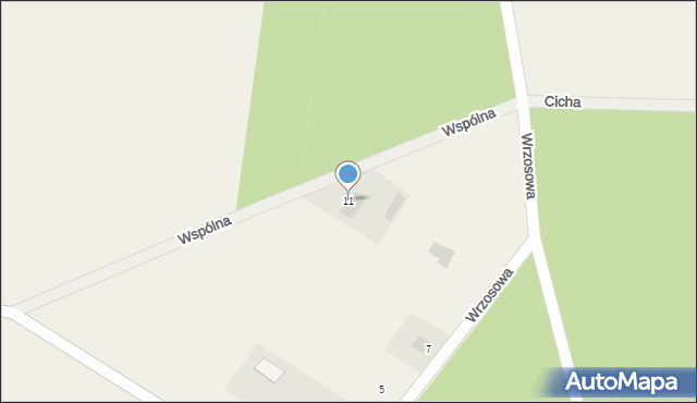 Chrzczanka-Folwark, Wspólna, 11, mapa Chrzczanka-Folwark