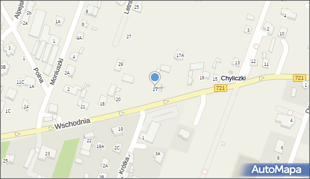 Chyliczki, Wschodnia, 17, mapa Chyliczki