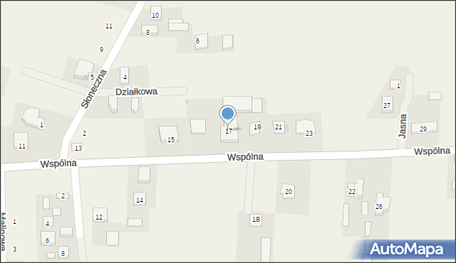 Chynów, Wspólna, 17, mapa Chynów