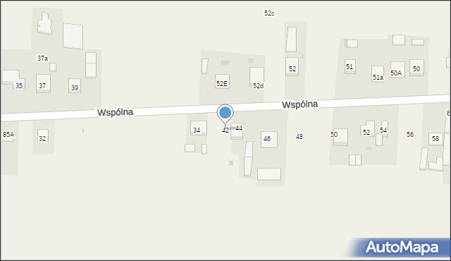 Chynów, Wspólna, 42, mapa Chynów