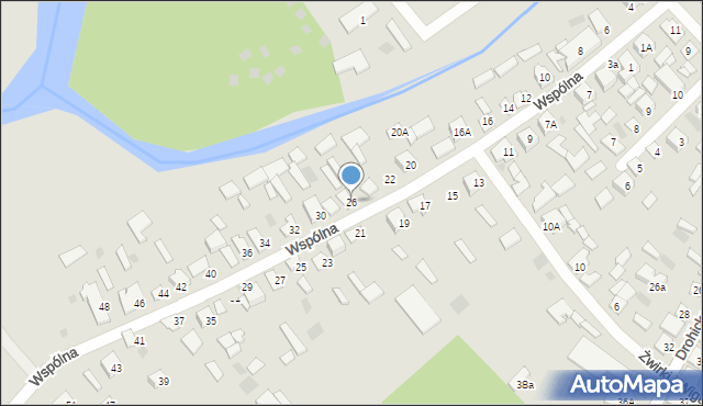 Ciechanowiec, Wspólna, 26, mapa Ciechanowiec