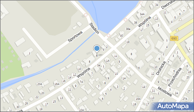 Ciechanowiec, Wspólna, 6, mapa Ciechanowiec