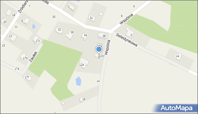 Ciele, Wspólna, 12, mapa Ciele