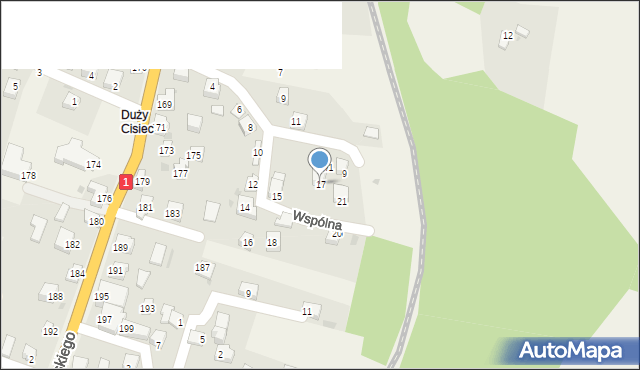 Cisiec, Wspólna, 17, mapa Cisiec