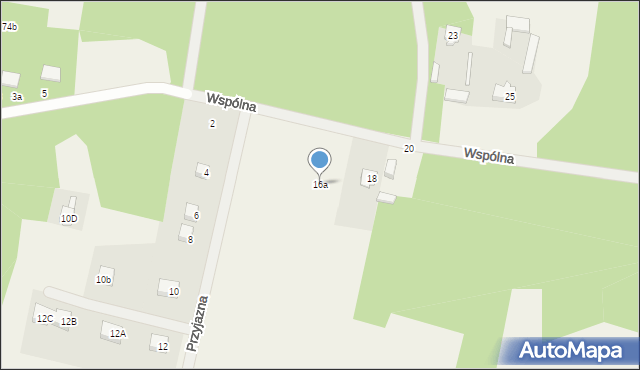 Cyganka, Wspólna, 16a, mapa Cyganka