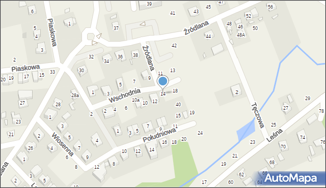 Czerwonak, Wschodnia, 14, mapa Czerwonak