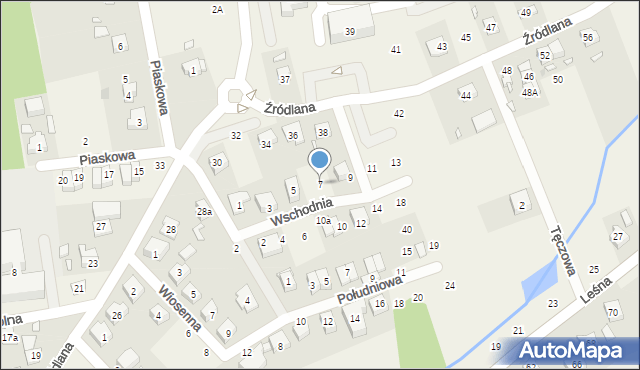 Czerwonak, Wschodnia, 7, mapa Czerwonak