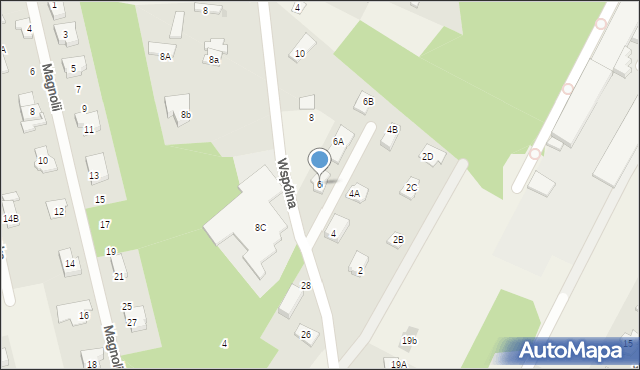 Dąbrowa Chotomowska, Wspólna, 6, mapa Dąbrowa Chotomowska