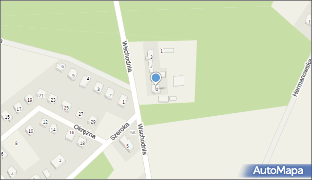 Dąbrówka, Wschodnia, 4, mapa Dąbrówka