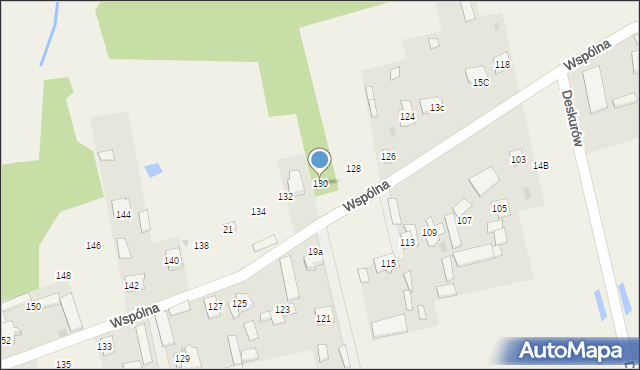 Deskurów, Wspólna, 130, mapa Deskurów