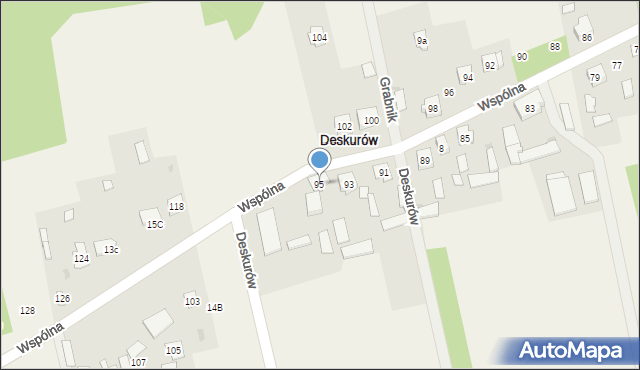 Deskurów, Wspólna, 95, mapa Deskurów
