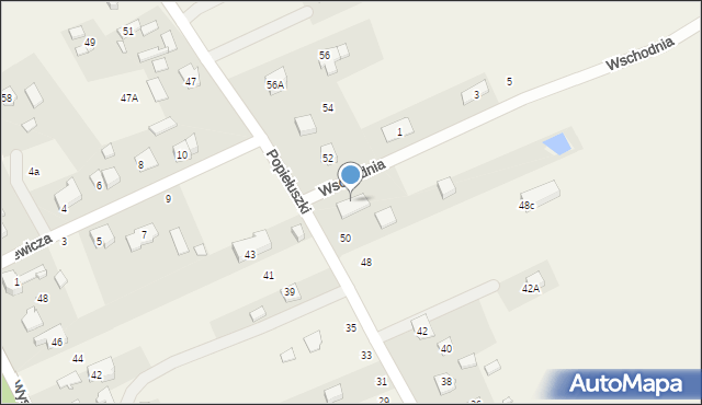 Długa Szlachecka, Wschodnia, 2, mapa Długa Szlachecka