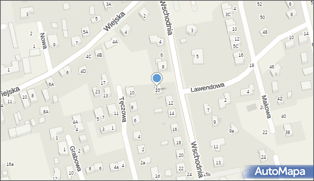 Długołęka, Wschodnia, 10, mapa Długołęka