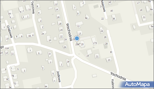 Długołęka, Wschodnia, 15a, mapa Długołęka