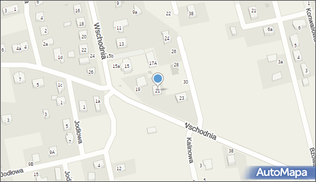 Długołęka, Wschodnia, 21, mapa Długołęka
