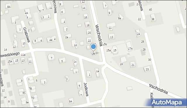 Długołęka, Wschodnia, 26, mapa Długołęka