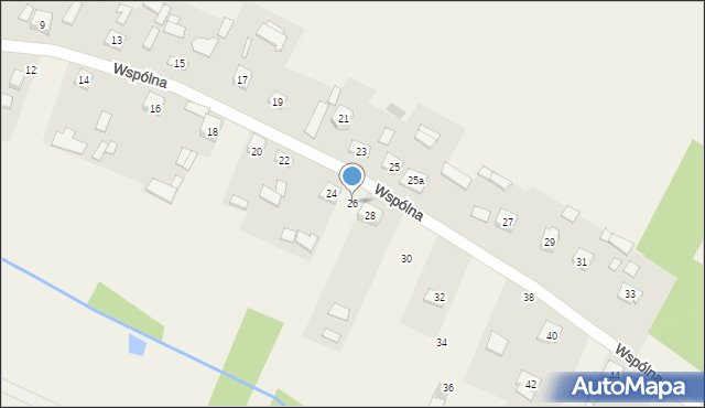 Drochów Dolny, Wspólna, 26, mapa Drochów Dolny