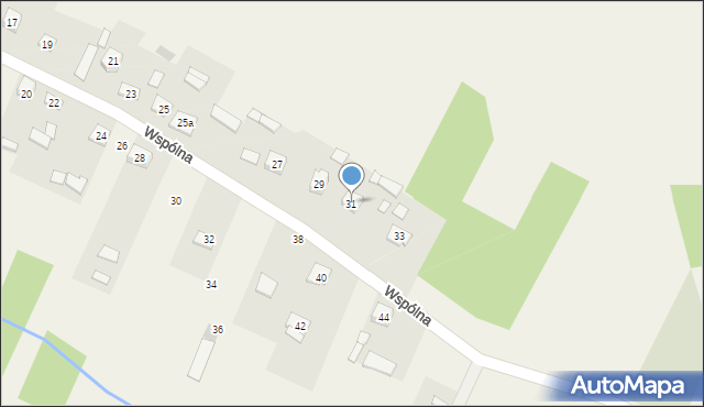 Drochów Dolny, Wspólna, 31, mapa Drochów Dolny