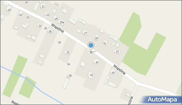 Drochów Dolny, Wspólna, 38, mapa Drochów Dolny