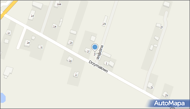 Drzymałowo, Wspólna, 1, mapa Drzymałowo