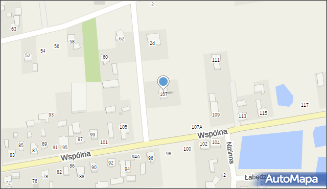 Duchnów, Wspólna, 107, mapa Duchnów