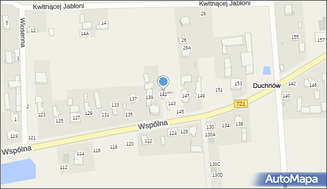 Duchnów, Wspólna, 141, mapa Duchnów