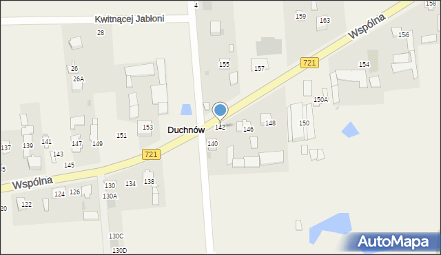 Duchnów, Wspólna, 142, mapa Duchnów