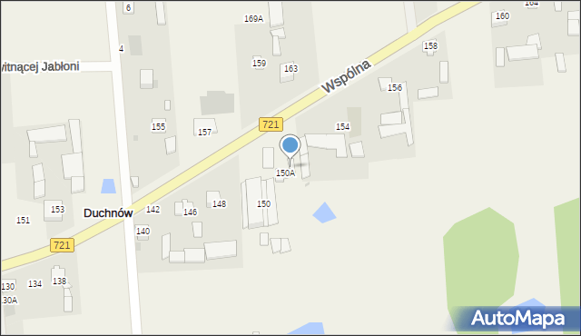 Duchnów, Wspólna, 152, mapa Duchnów