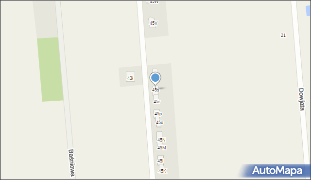 Duchnów, Wspólna, 45s, mapa Duchnów