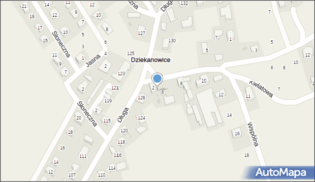 Dziekanowice, Wspólna, 4, mapa Dziekanowice