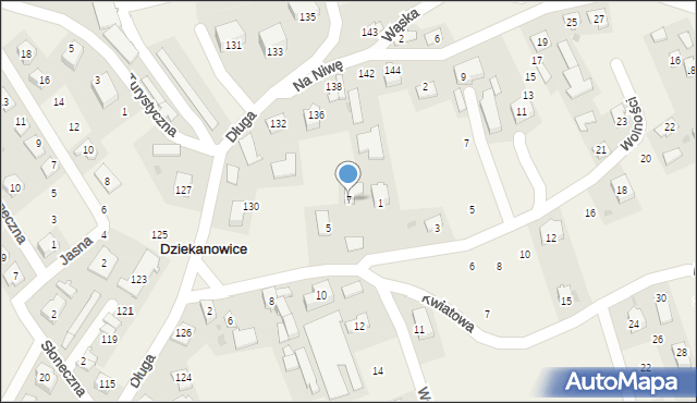 Dziekanowice, Wspólna, 7, mapa Dziekanowice