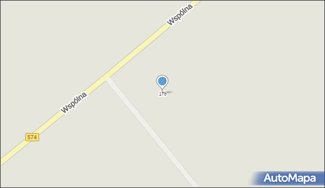 Gąbin, Wspólna, 17b, mapa Gąbin