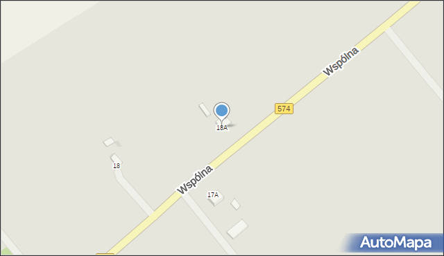 Gąbin, Wspólna, 18A, mapa Gąbin