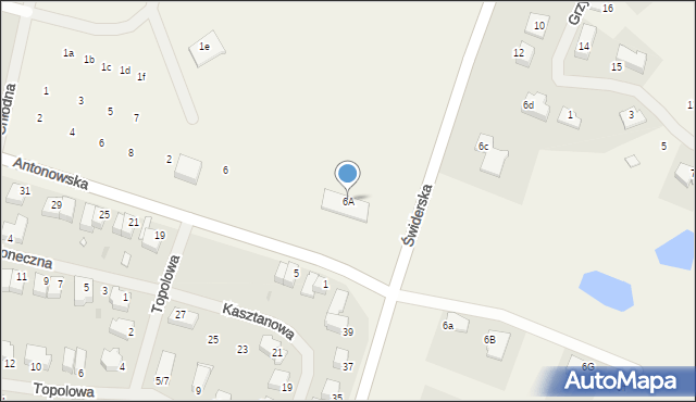 Gajewo, Wschodnia, 6A, mapa Gajewo