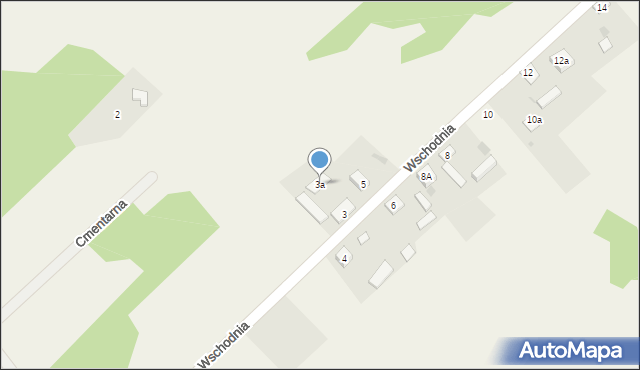 Garnek, Wschodnia, 3a, mapa Garnek