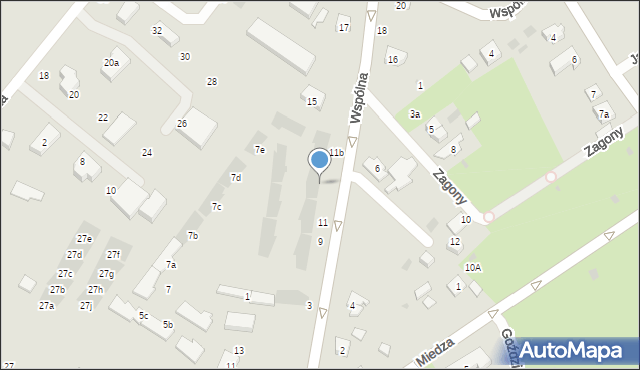 Gdańsk, Wspólna, 11b, mapa Gdańska