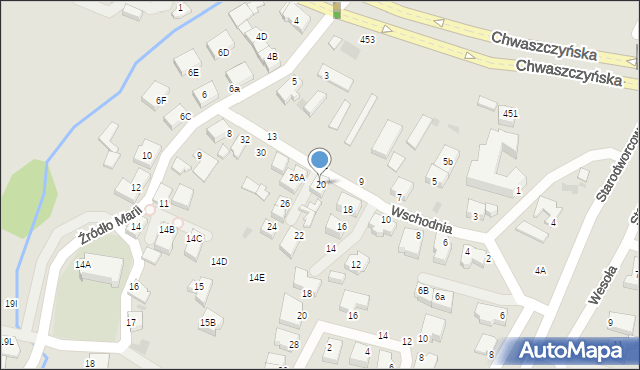 Gdynia, Wschodnia, 20, mapa Gdyni