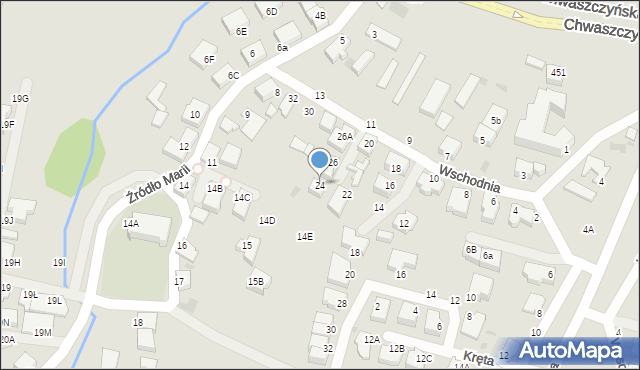 Gdynia, Wschodnia, 24, mapa Gdyni