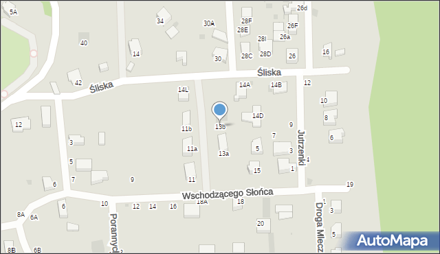 Gdynia, Wschodzącego Słońca, 13b, mapa Gdyni