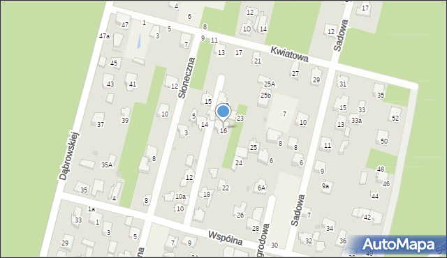Glina, Wspólna, 16, mapa Glina