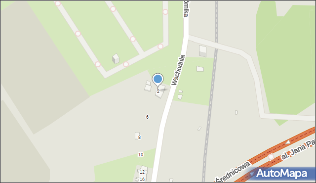 Gliwice, Wschodnia, 2, mapa Gliwic