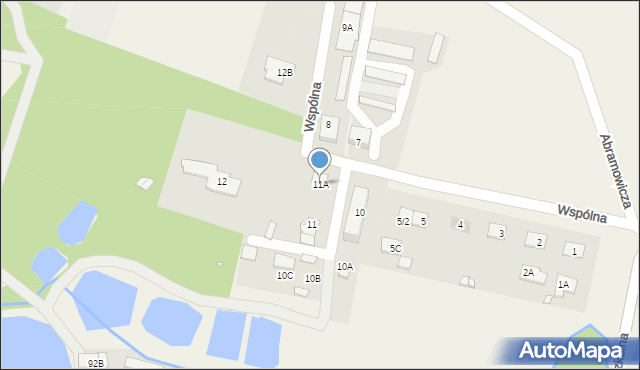 Głosków, Wspólna, 11A, mapa Głosków
