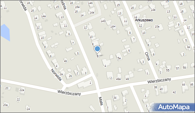 Gniezno, Wschodnia, 6, mapa Gniezna