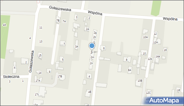 Gołaszew, Wspólna, 2l, mapa Gołaszew