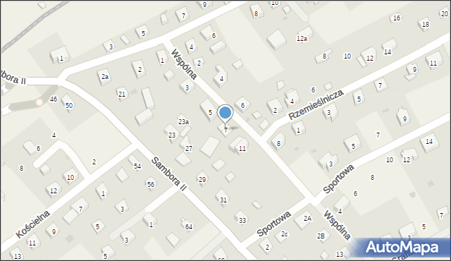 Gołubie, Wspólna, 7, mapa Gołubie