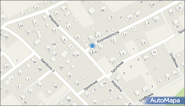 Gołubie, Wspólna, 8, mapa Gołubie