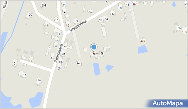 Gorzów Wielkopolski, Wschodnia, 59, mapa Gorzów Wielkopolski
