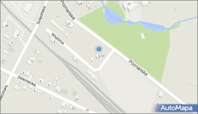 Gorzów Wielkopolski, Wspólna, 2, mapa Gorzów Wielkopolski