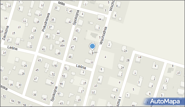 Granice, Wschodnia, 9, mapa Granice